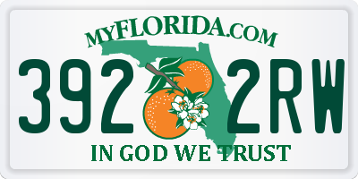 FL license plate 3922RW