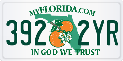 FL license plate 3922YR
