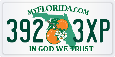 FL license plate 3923XP
