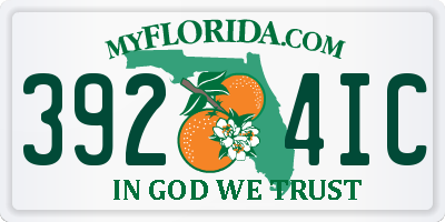 FL license plate 3924IC