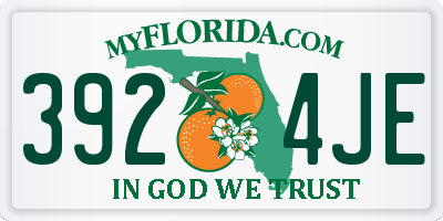 FL license plate 3924JE