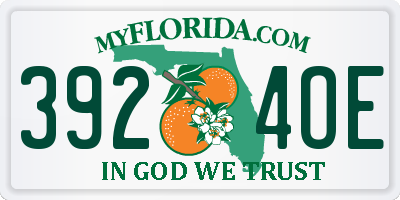 FL license plate 3924OE