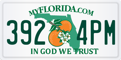 FL license plate 3924PM