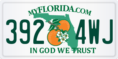 FL license plate 3924WJ