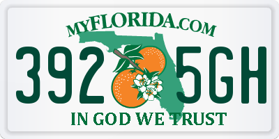 FL license plate 3925GH