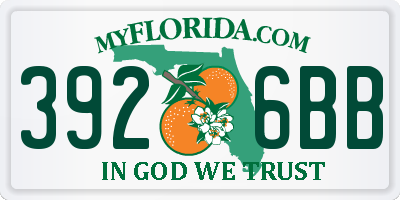 FL license plate 3926BB