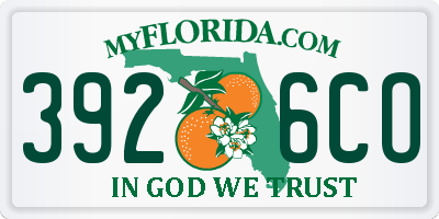 FL license plate 3926CO
