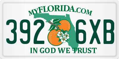 FL license plate 3926XB