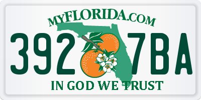 FL license plate 3927BA