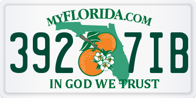 FL license plate 3927IB