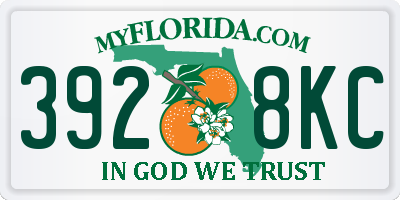 FL license plate 3928KC