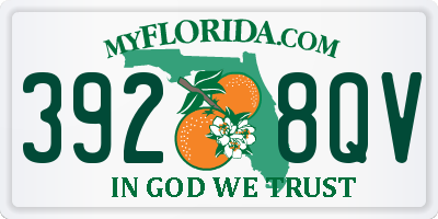 FL license plate 3928QV