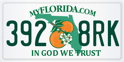 FL license plate 3928RK