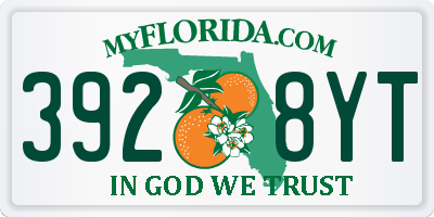 FL license plate 3928YT