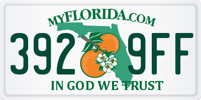 FL license plate 3929FF