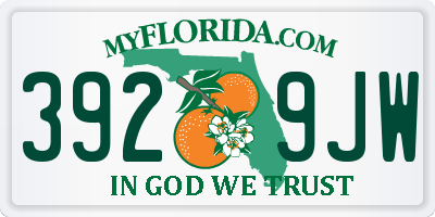 FL license plate 3929JW