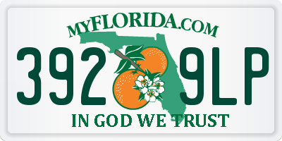 FL license plate 3929LP