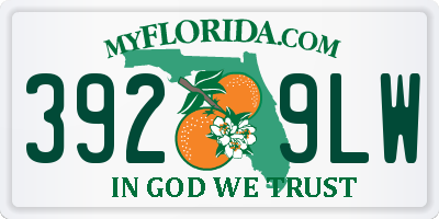 FL license plate 3929LW