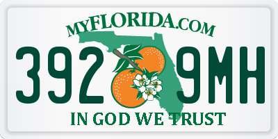 FL license plate 3929MH