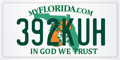 FL license plate 392KUH