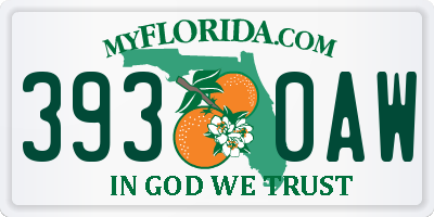 FL license plate 3930AW