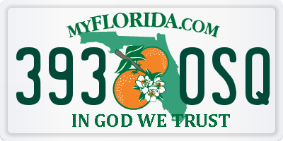 FL license plate 3930SQ