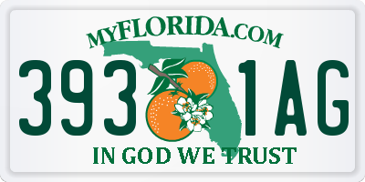 FL license plate 3931AG