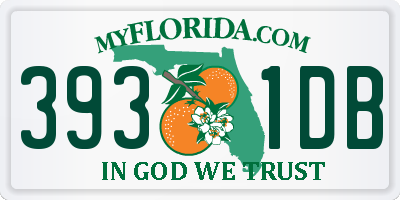FL license plate 3931DB