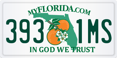 FL license plate 3931MS