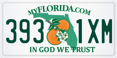 FL license plate 3931XM