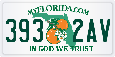 FL license plate 3932AV