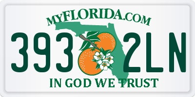 FL license plate 3932LN