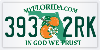 FL license plate 3932RK