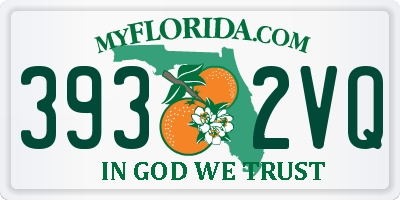 FL license plate 3932VQ