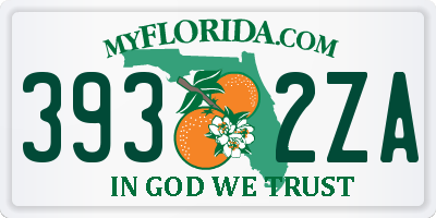 FL license plate 3932ZA