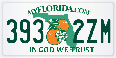 FL license plate 3932ZM