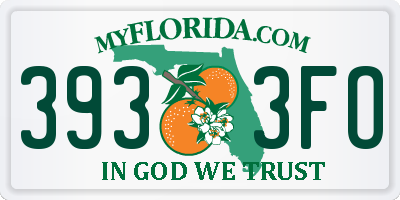 FL license plate 3933FO