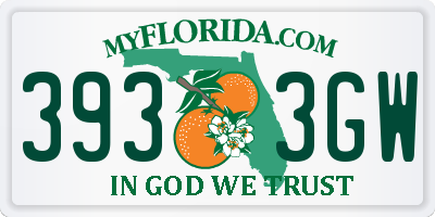 FL license plate 3933GW