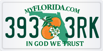 FL license plate 3933RK
