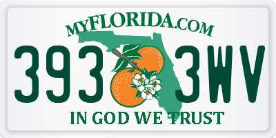 FL license plate 3933WV