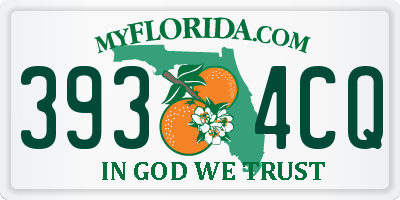 FL license plate 3934CQ