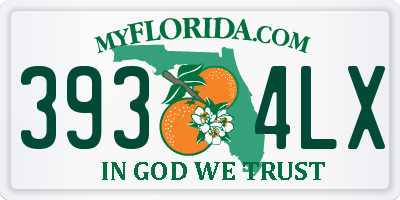 FL license plate 3934LX