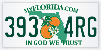 FL license plate 3934RG