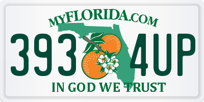 FL license plate 3934UP
