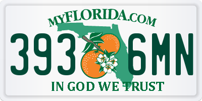 FL license plate 3936MN