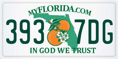 FL license plate 3937DG