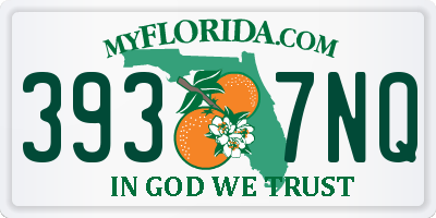 FL license plate 3937NQ