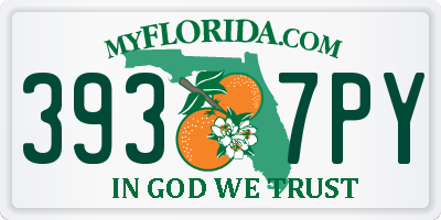 FL license plate 3937PY
