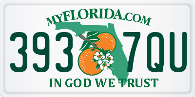 FL license plate 3937QU