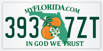 FL license plate 3937ZT